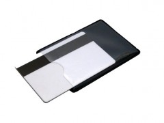 Tienené puzdro na RFID kartu - čierne