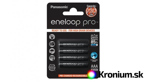 Panasonic Eneloop Pro AAA NiMH 4ks