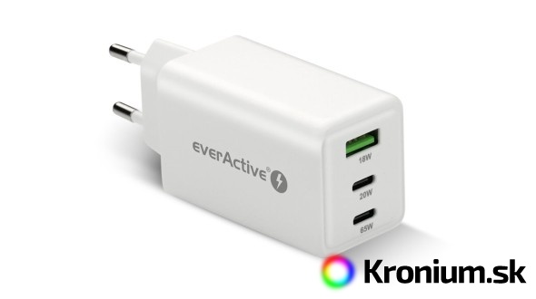 everActive 65W GaN 1xUSB + 2xUSB-C