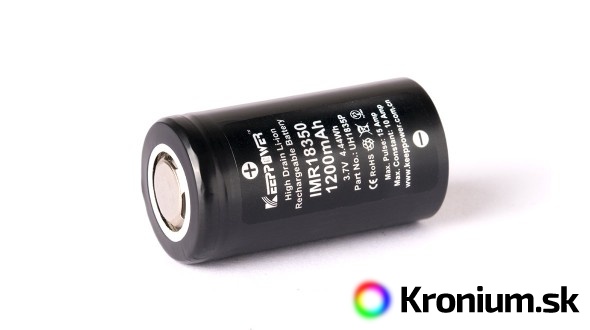 Nabíjateľná batéria Keeppower 18350 1200 mAh (Li-Ion)