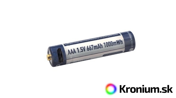 Dobíjateľná USB AAA batéria Keeppower 667 mAh