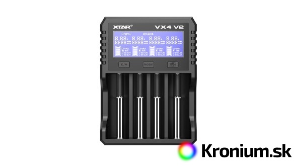 Štvorkanálová USB nabíjačka VX4 V2 (Li-ion a NiMH)