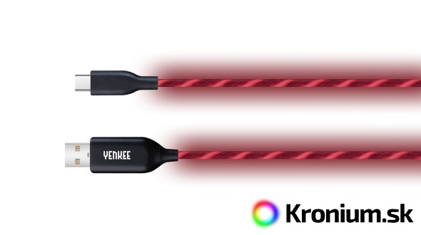 Kábel USB-C 100 cm s LED podsvietením