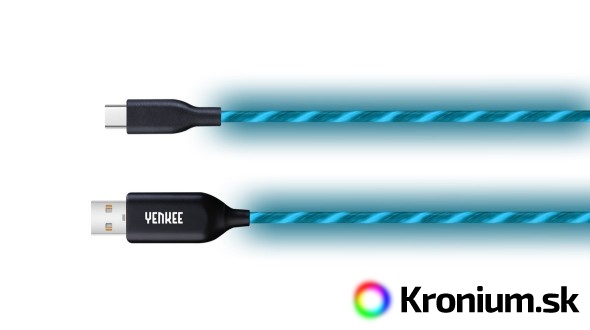 Kábel USB-C 100 cm s LED podsvietením