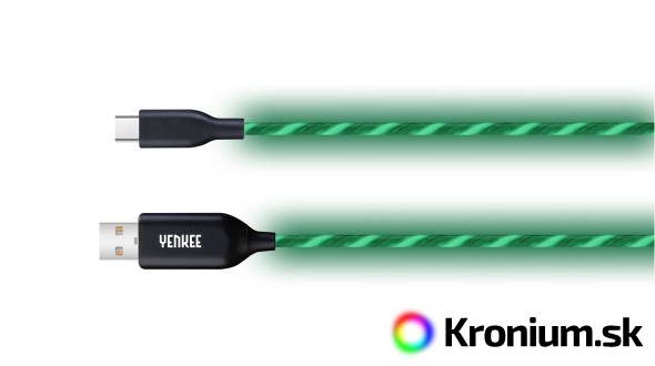 Kábel USB-C 100 cm s LED podsvietením