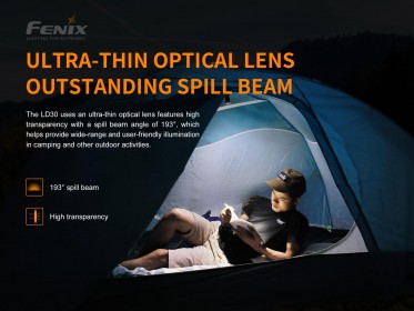 LED baterka Fenix LD30 + USB aku 3400 mAh