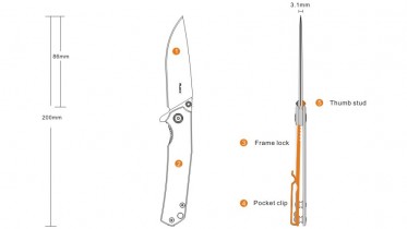 Nôž Ruike P801-SF