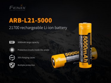 Nabíjateľná batéria Fenix 21700 5000 mAh (Li-Ion)
