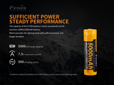 Nabíjateľná batéria Fenix 21700 5000 mAh (Li-Ion)
