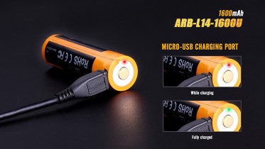 Dobíjateľná USB AA batéria Fenix ARB-L14-1600U