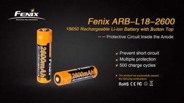 Nabíjateľná batéria Fenix 18650 2600 mAh (Li-Ion)