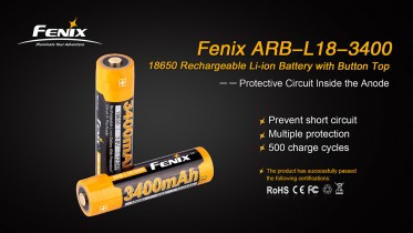 Nabíjateľná batéria Fenix 18650 3400mAh (Li-Ion)