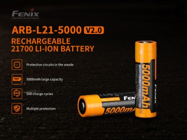 Nabíjateľná batéria Fenix 21700 5000 mAh (Li-Ion)