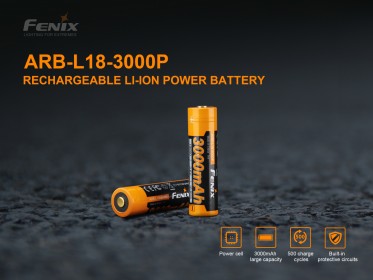 Vysokoprúdová batéria Fenix 18650 3000 mAh (Li-Ion)