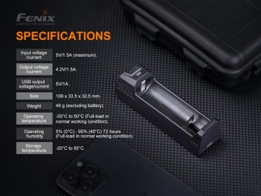 USB nabíjačka Fenix ARE-X1 V2.0 (Li-ion)