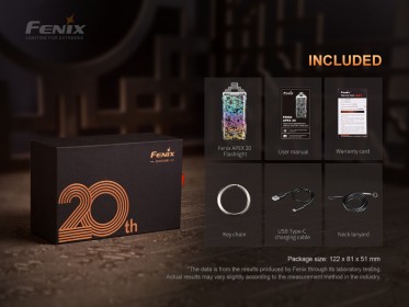 Titánová baterka Fenix APEX 20 modrá
