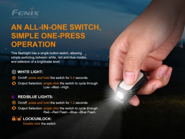 Nabíjateľná mini baterka Fenix E-LITE