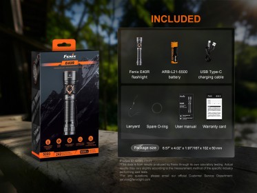 Dobíjateľné LED svietidlo Fenix E40R
