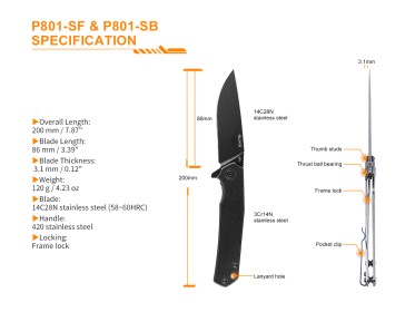 Nôž Ruike P801-SF