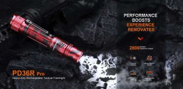 Špeciálna edícia nabíjateľného svietidla Fenix PD36R PRO RED