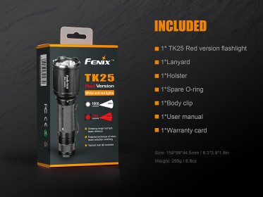 Taktická LED baterka Fenix TK25 Red