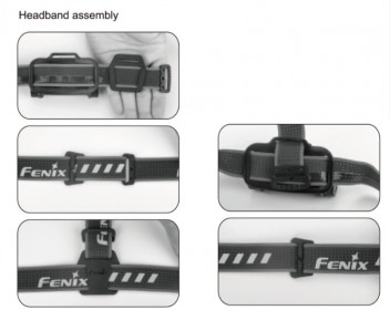 Sada čiernych popruhov Fenix AFH-02 na čelovky Fenix