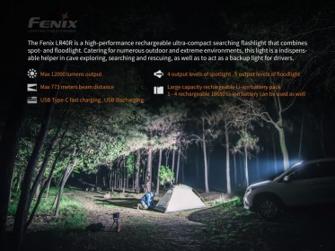 Nabíjateľné LED svietidlo Fenix LR40R