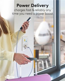 Síťový GaN adaptér USB-C + USB-A (30W)