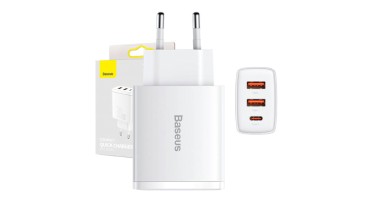 Baseus sieťový adaptér USB-C + 2x USB-A (30W)