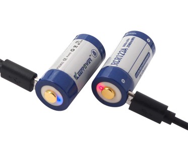 USB akumulátor Keeppower RCR123A 3V 860 mAh (Li-Ion)