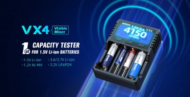 Štvorkanálová USB nabíjačka VX4 (Li-ion a NiMH)