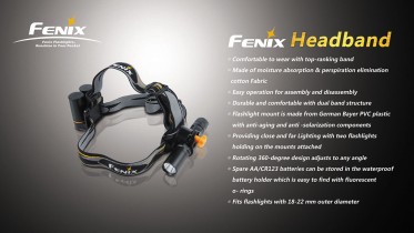 Popruh Fenix pre použitie baterky ako čelovky